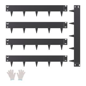 Steel Landscape Edging 5 Packs 39 x 4in Rust-Resistant Edging Border Black