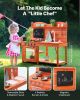Wooden Mud Kitchen Outdoor Toy Play Kitchen Set for Kids Pretend Playset