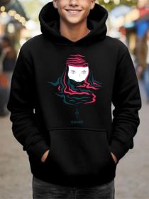 Men's Printed Hooded Sweatshirt (Option: Black-S)