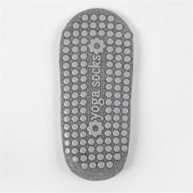 Yoga Grip Bottom Socks, Breathable Comfortable Toe Split Pilates Socks With Non-Slip Cushion (Color: gray)