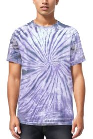 Tie and DIe Cotton Tshirt (Color: Purple, size: 2XL)