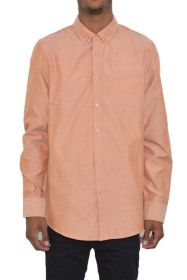 Weiv Men's Casual Long Sleeve Shirts (Color: CINNAMON, size: L)