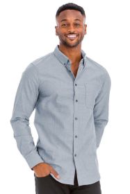 Weiv Men's Casual Long Sleeve Shirts (Color: TDL- H. NAVY, size: M)
