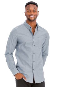 Weiv Men's Casual Long Sleeve Shirts (Color: TDL- H. NAVY, size: 3XL)
