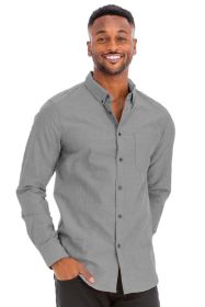 Weiv Men's Casual Long Sleeve Shirts (Color: TDL- CHARCOAL, size: 2XL)