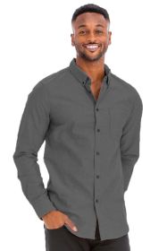 Weiv Men's Casual Long Sleeve Shirts (Color: TDL- BLACK, size: 3XL)