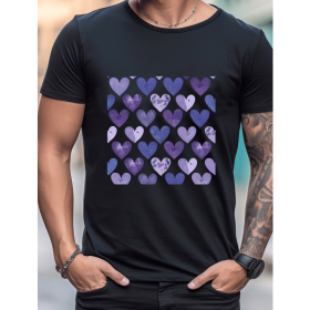 Celebrate in Style with This 100% Cotton Men's Valentine's Day Tee (Style: 98)