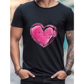 Celebrate in Style with This 100% Cotton Men's Valentine's Day Tee (Style: 85)