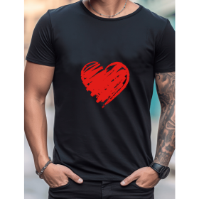 Celebrate in Style with This 100% Cotton Men's Valentine's Day Tee (Style: 104)