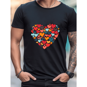 Celebrate in Style with This 100% Cotton Men's Valentine's Day Tee (Style: 113)