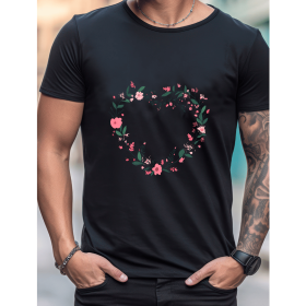 Celebrate in Style with This 100% Cotton Men's Valentine's Day Tee (Style: 62)