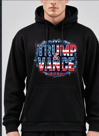 Men's Printed Hoodie (Option: Black-S)