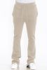 Mens Solid Fleece Flare Stacked PANTS